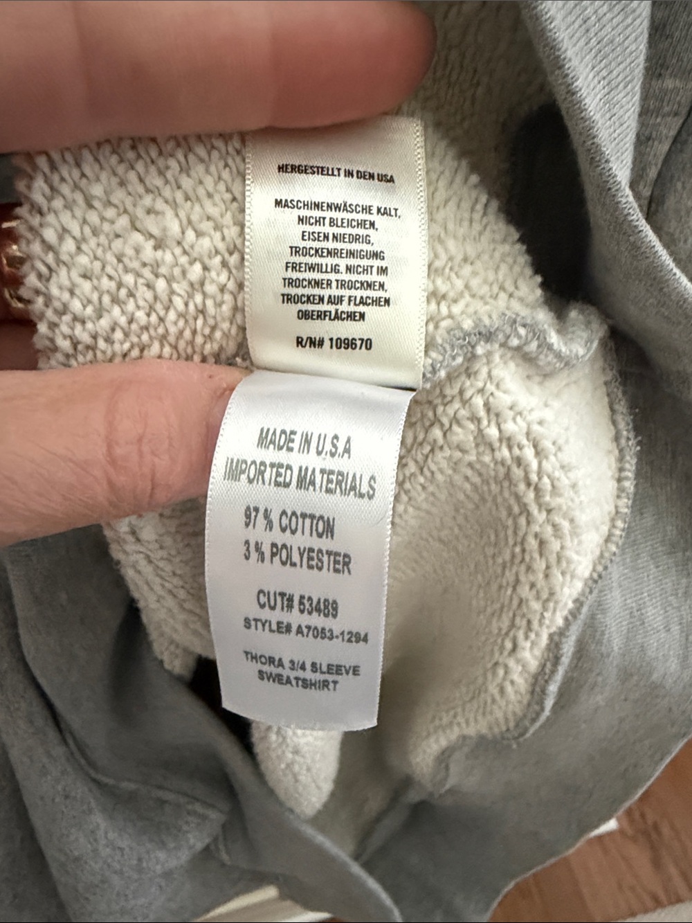 Agolde Light Gray Crewneck Pullover - Picture 4 of 6